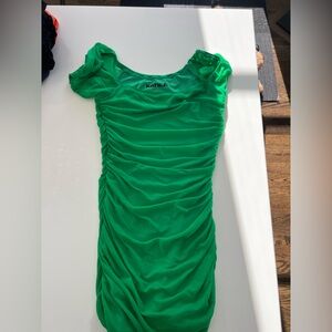 Katie J NYC Vibrant Green Mini Dress